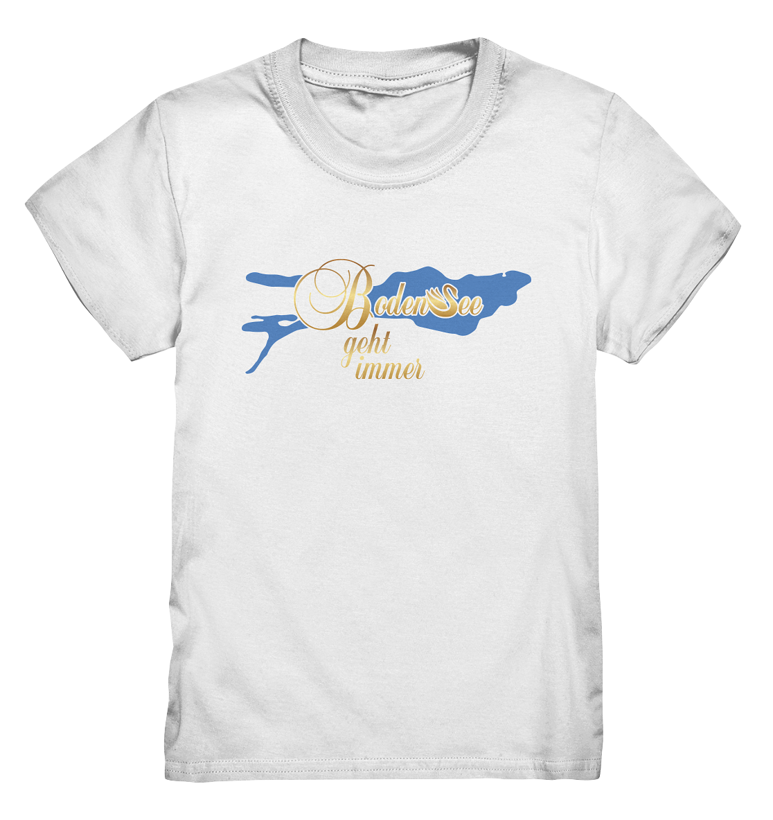 Bodensee Schwan Gold Kinder T Shirt