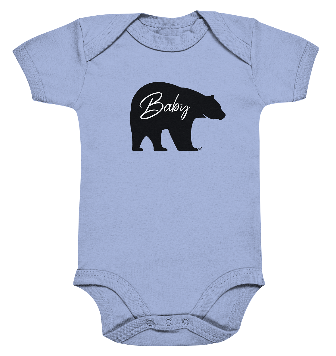 baby bear black - Organic Baby Bodysuite