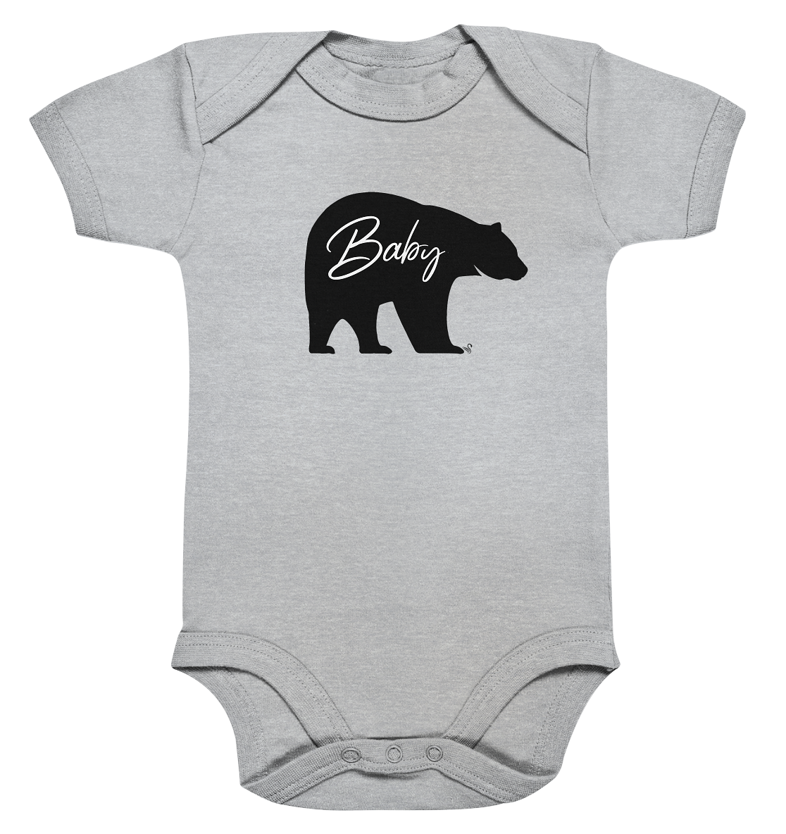 baby bear black - Organic Baby Bodysuite