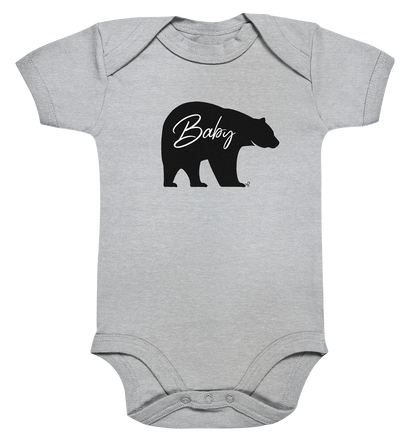 baby bear black - Organic Baby Bodysuite