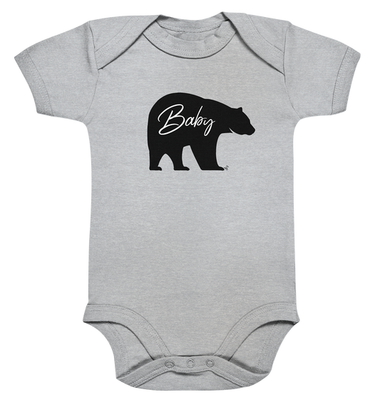 baby bear black - Organic Baby Bodysuite