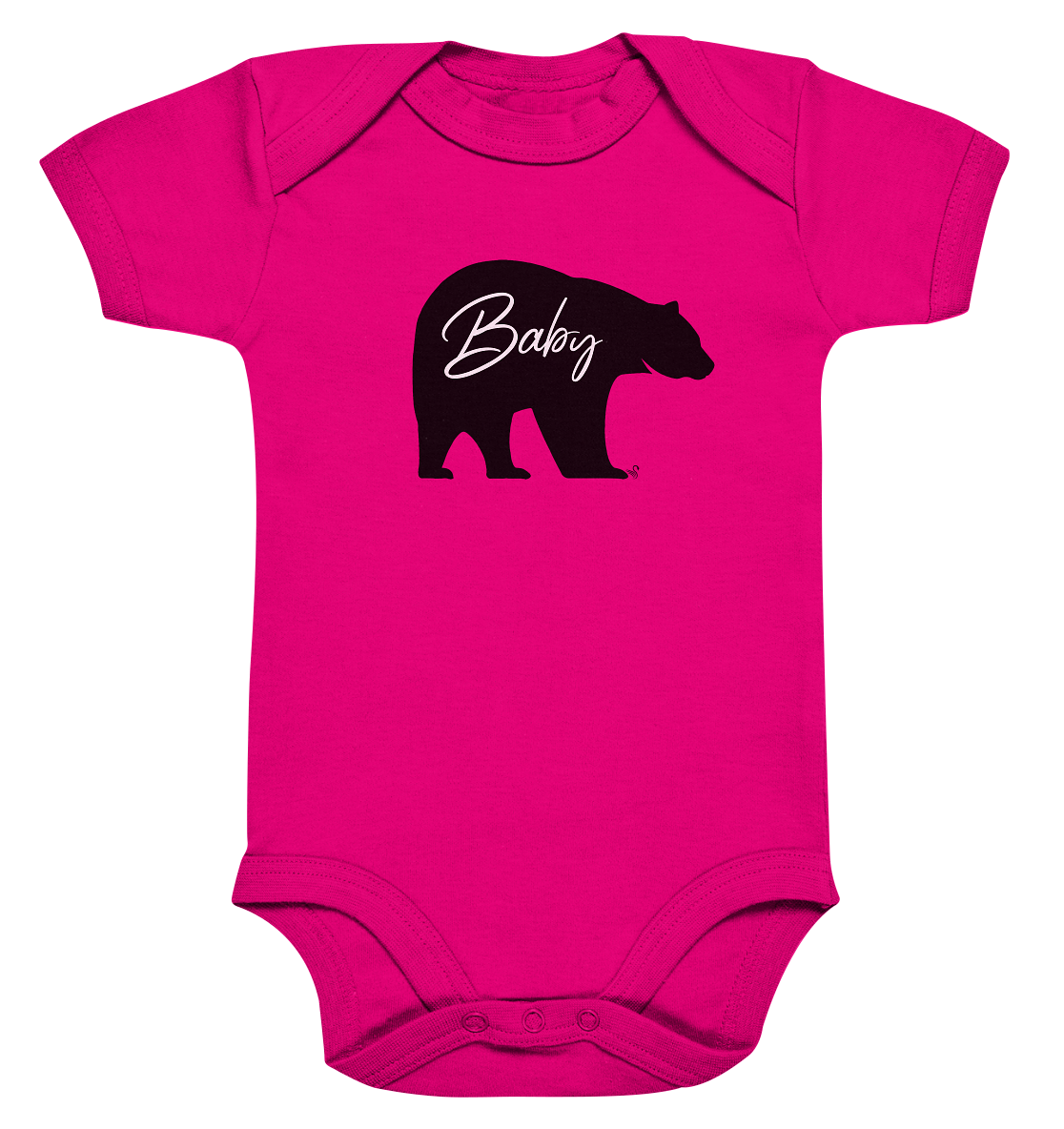 baby bear black - Organic Baby Bodysuite