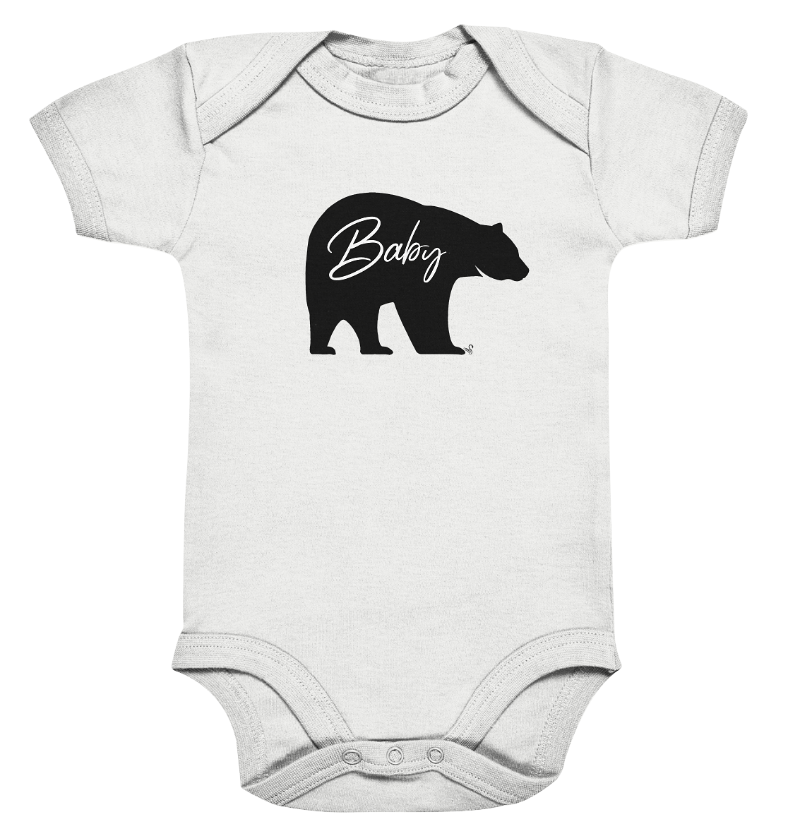 baby bear black - Organic Baby Bodysuite