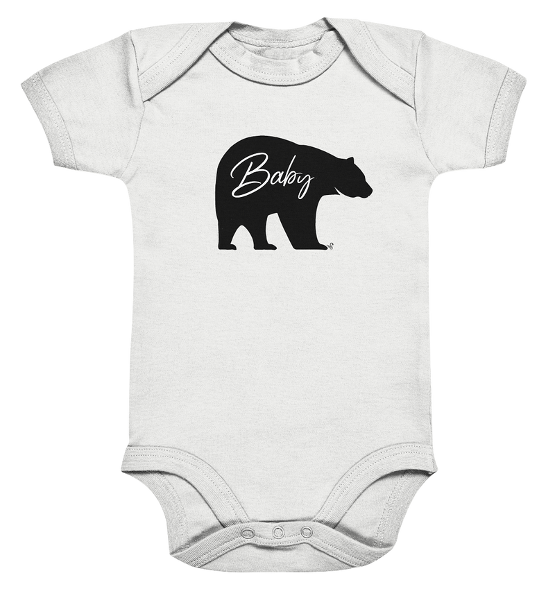 baby bear black - Organic Baby Bodysuite