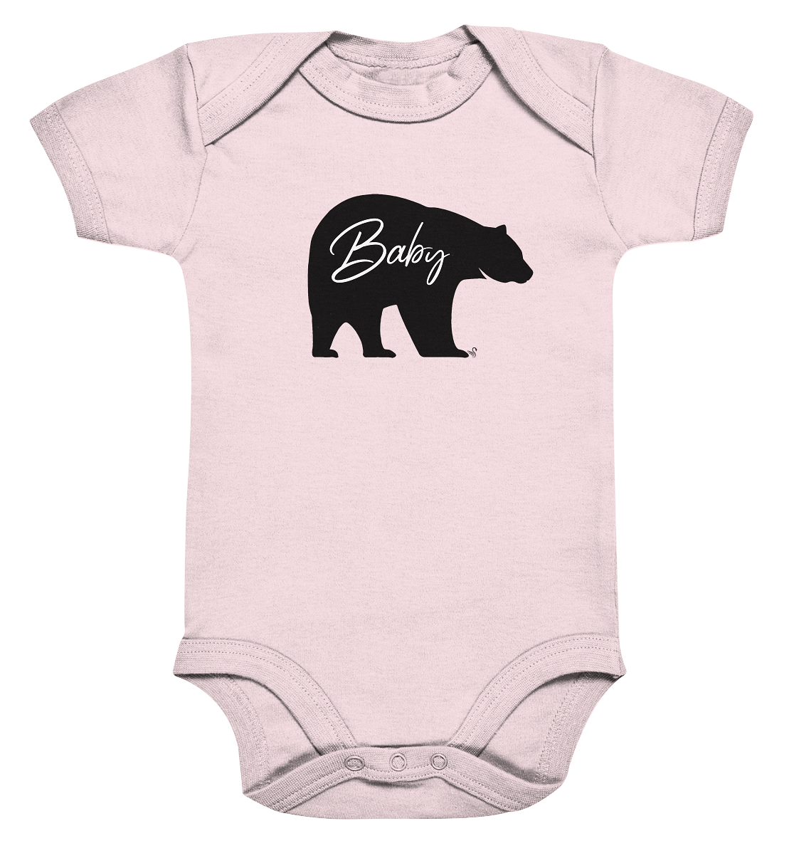 baby bear black - Organic Baby Bodysuite